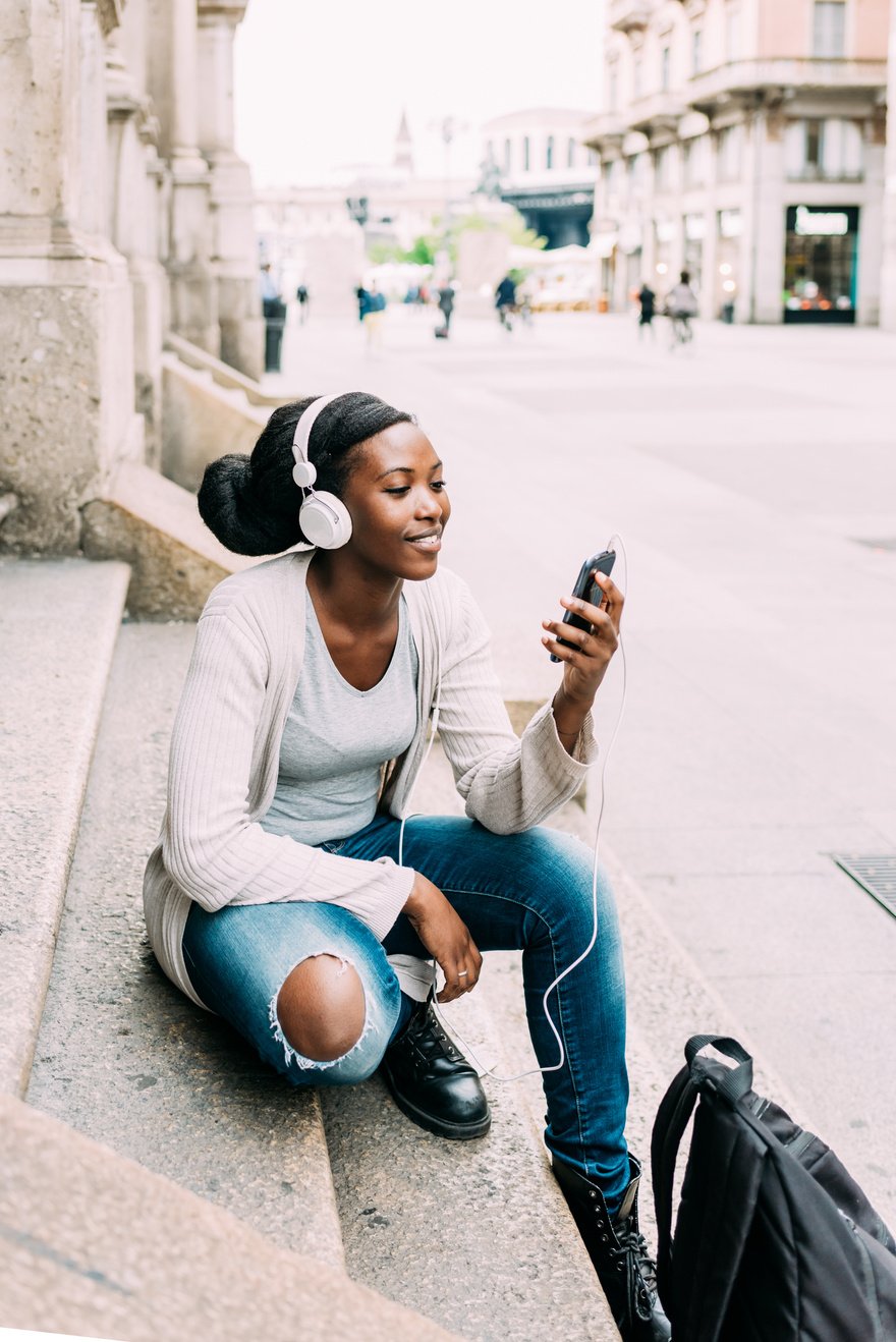 Young beautiful black woman